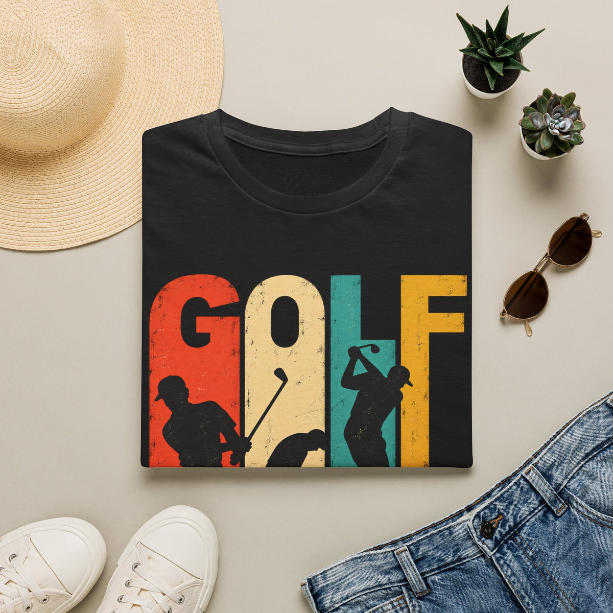 Retro Golf - Four Panel Graphic Tee - RG-01