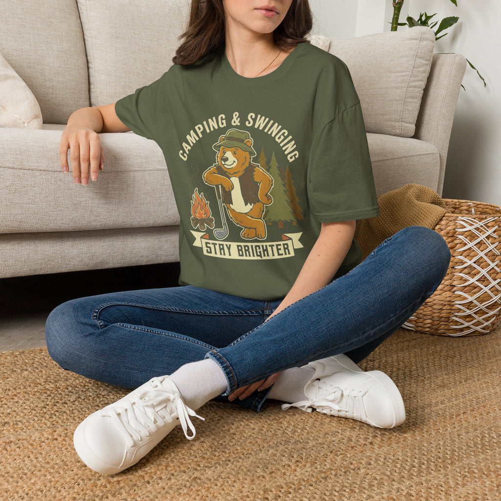 Camping And Swinging Golf T-Shirt