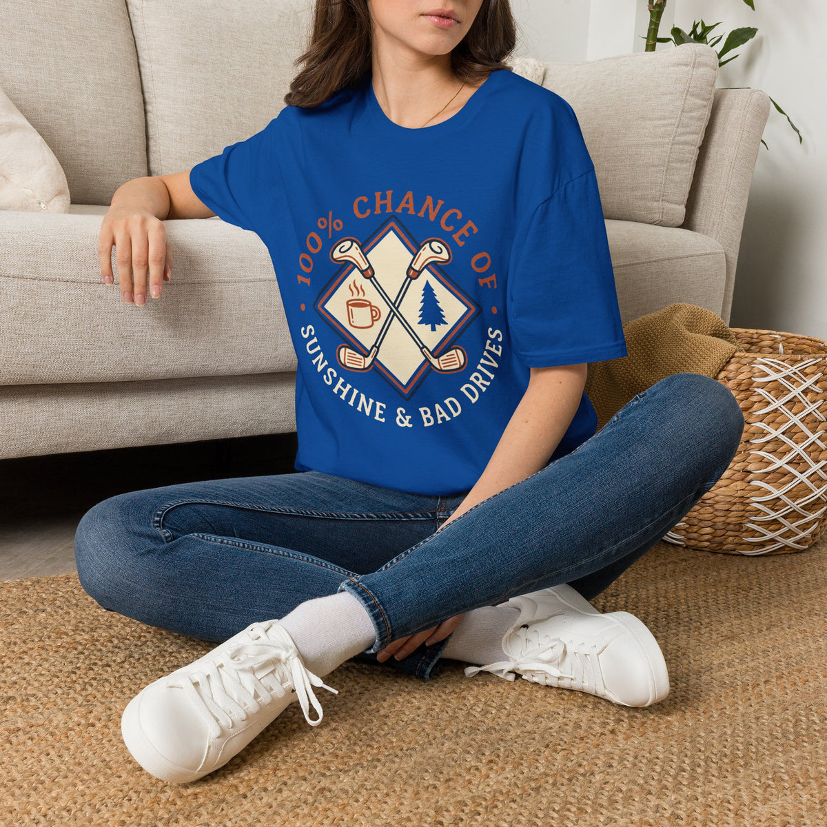 100% Chance of Sunshine And Bad Drives Golf T-Shirt