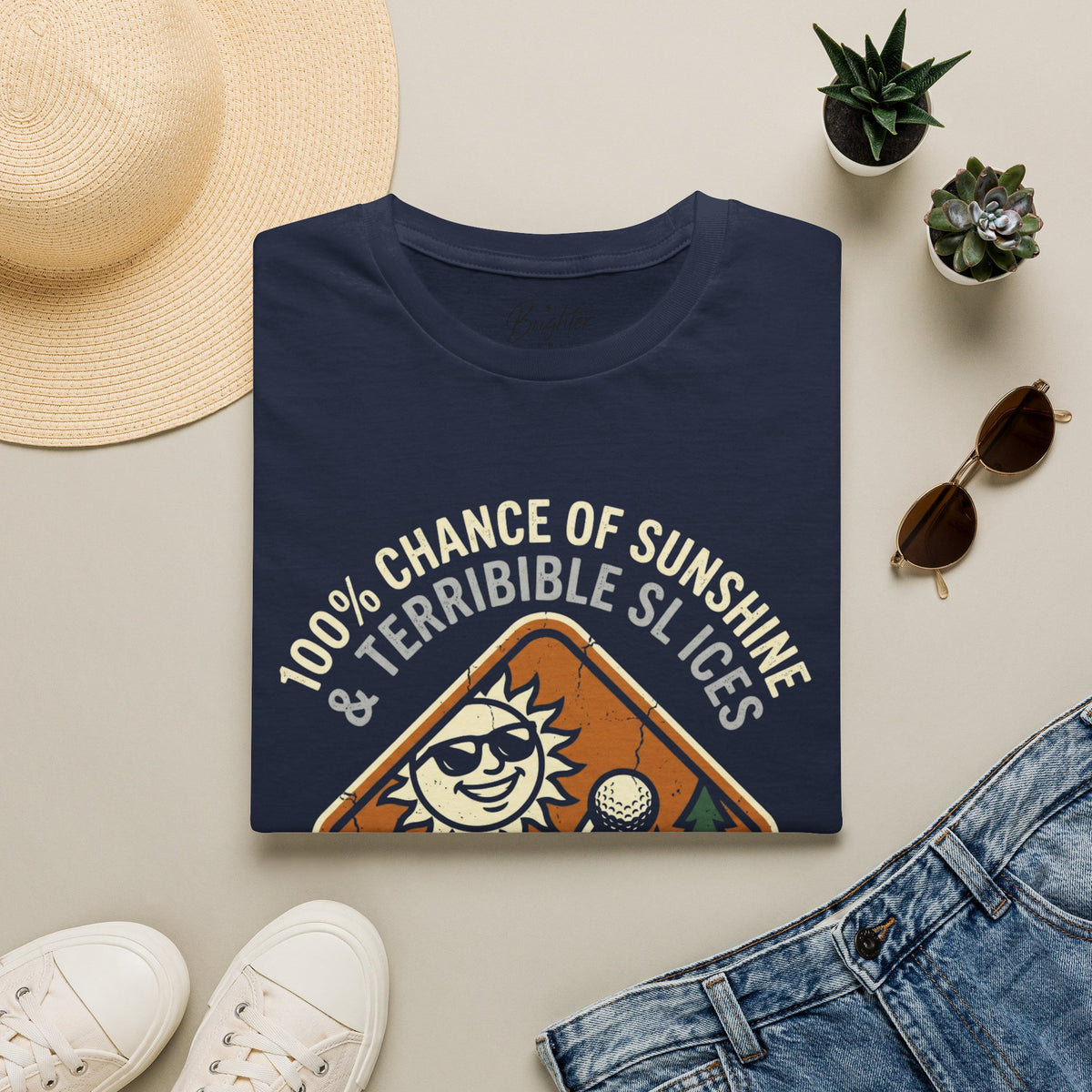 100% Chance Of Sunshine And Terrible Slices Golf T-Shirt