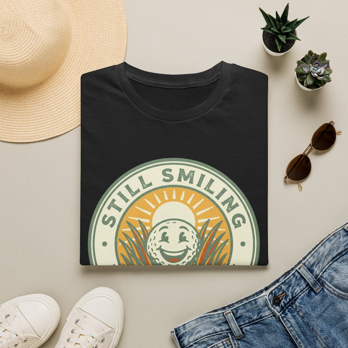 Still Smiling In The Rough Golf T-Shirt