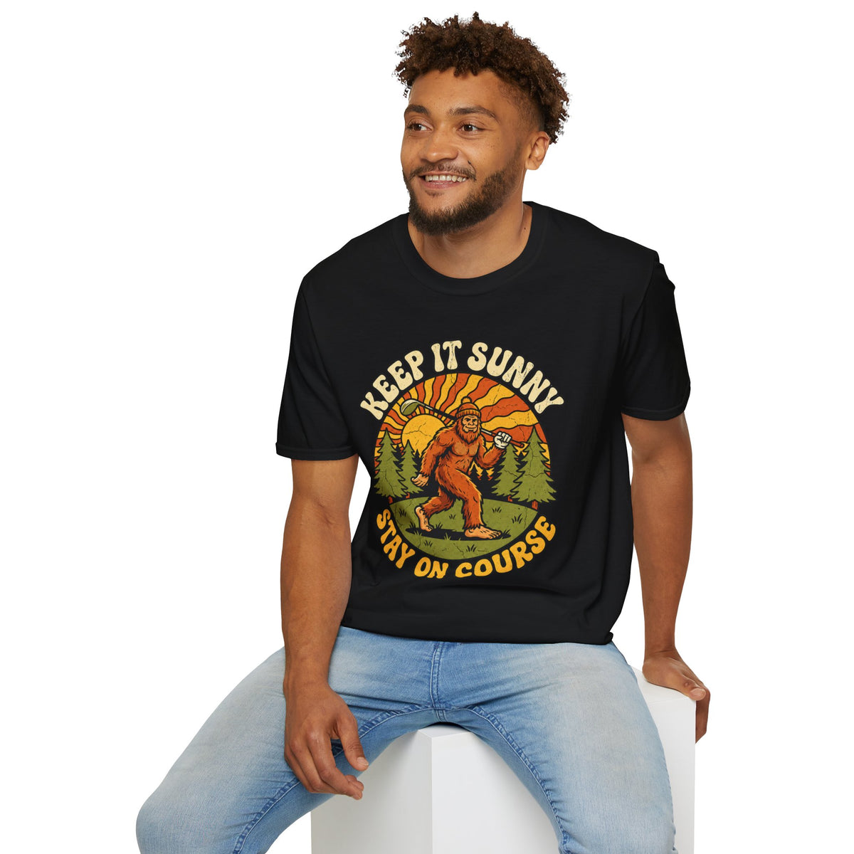 Keep It Sunny, Stay On Course Golf T-Shirt
