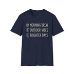 Morning Brew, Outdoor Vibes, Brighter Days Golf T-Shirt