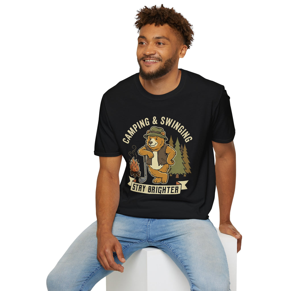 Camping And Swinging Golf T-Shirt