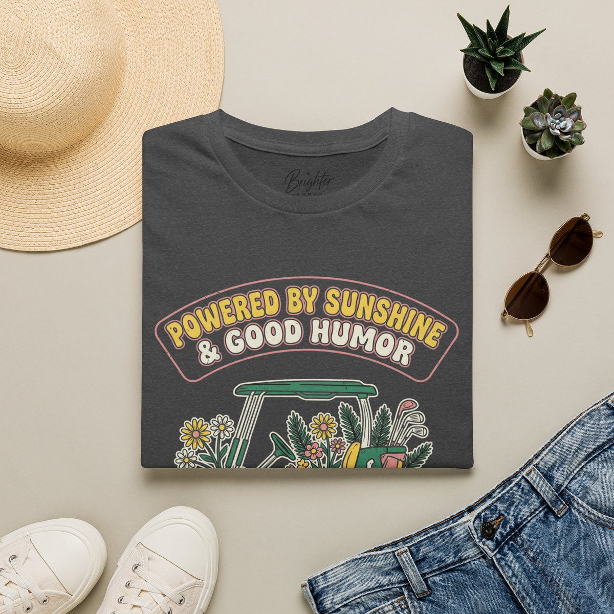 Powered By Sunshine & Good Humor Golf T-Shirt