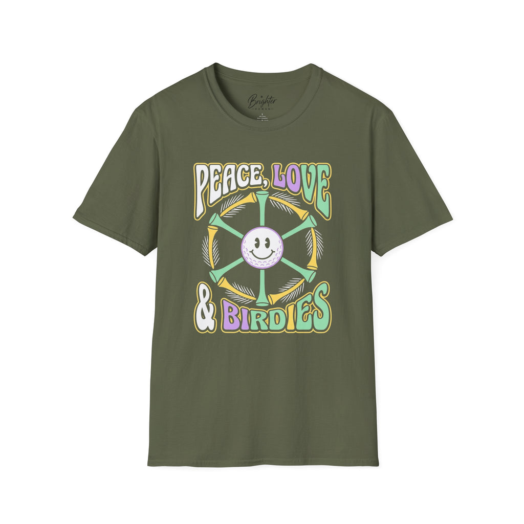 Peace, Love, and Birdies Golf T-Shirt