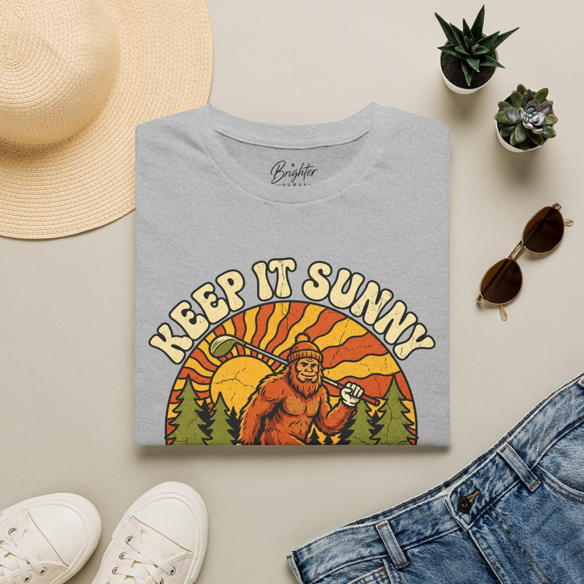 Keep It Sunny, Stay On Course Golf T-Shirt