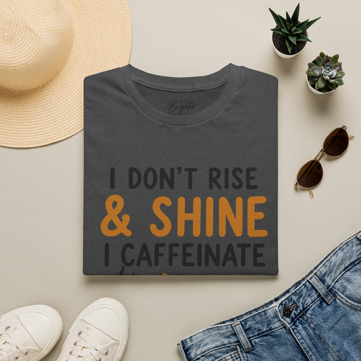 I Don't Rise And Shine Golf T-Shirt