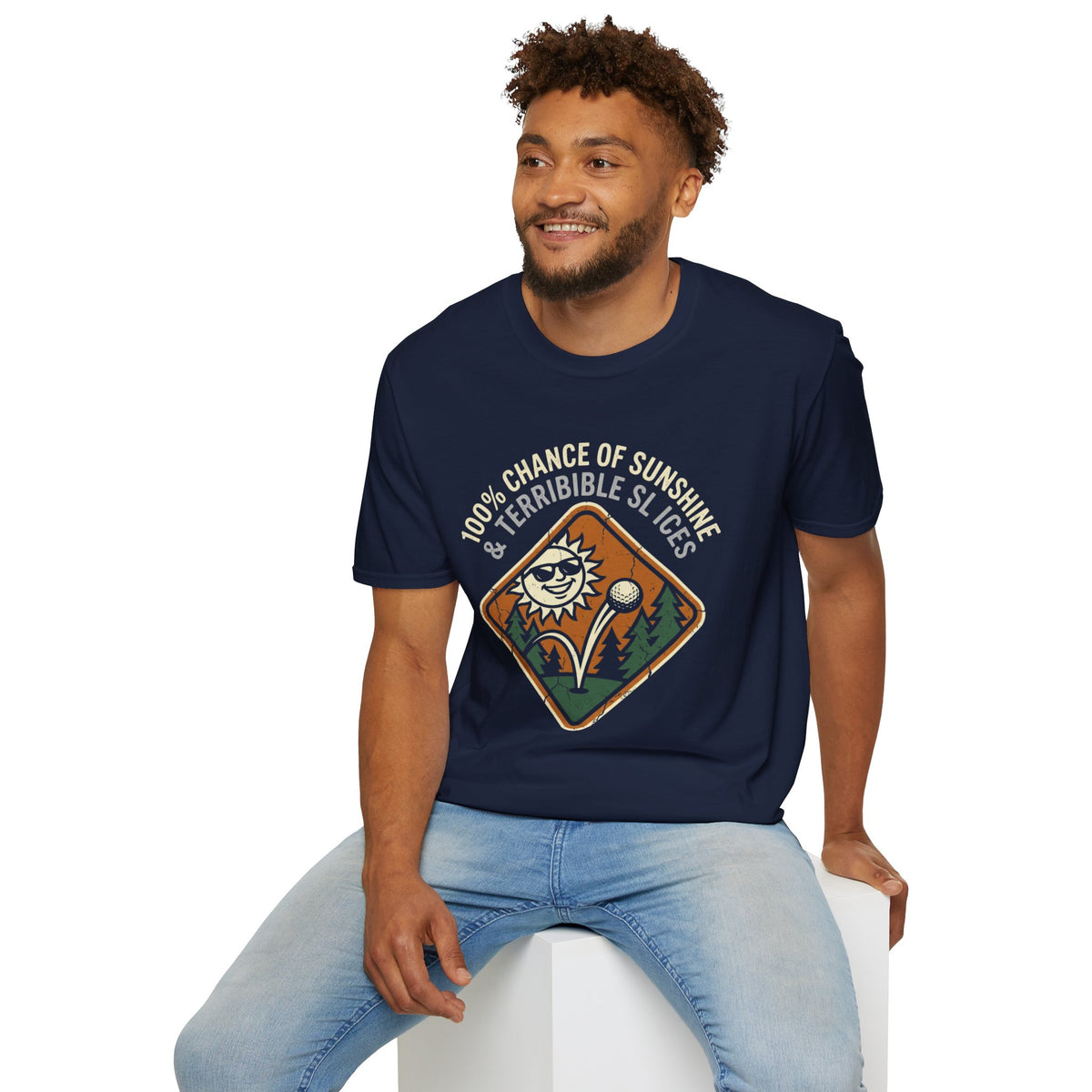 100% Chance Of Sunshine And Terrible Slices Golf T-Shirt