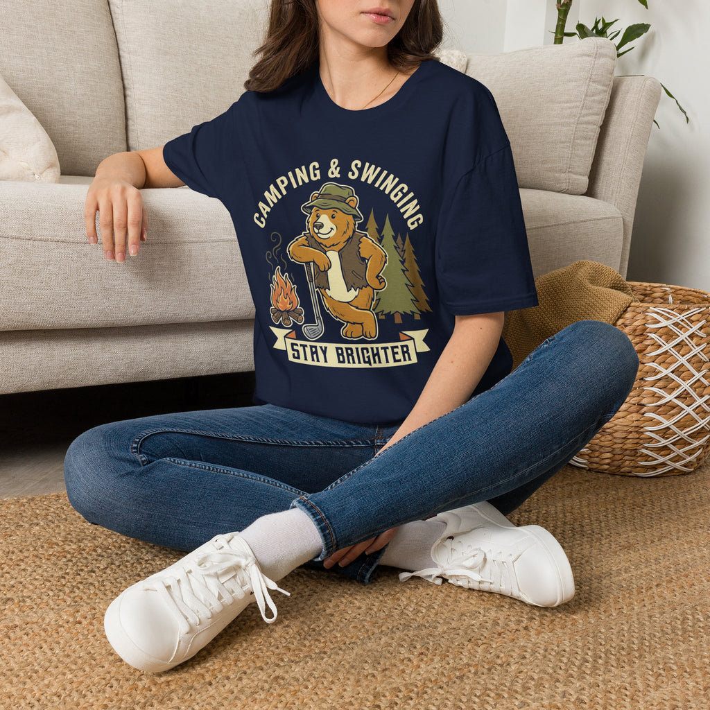 Camping And Swinging Golf T-Shirt