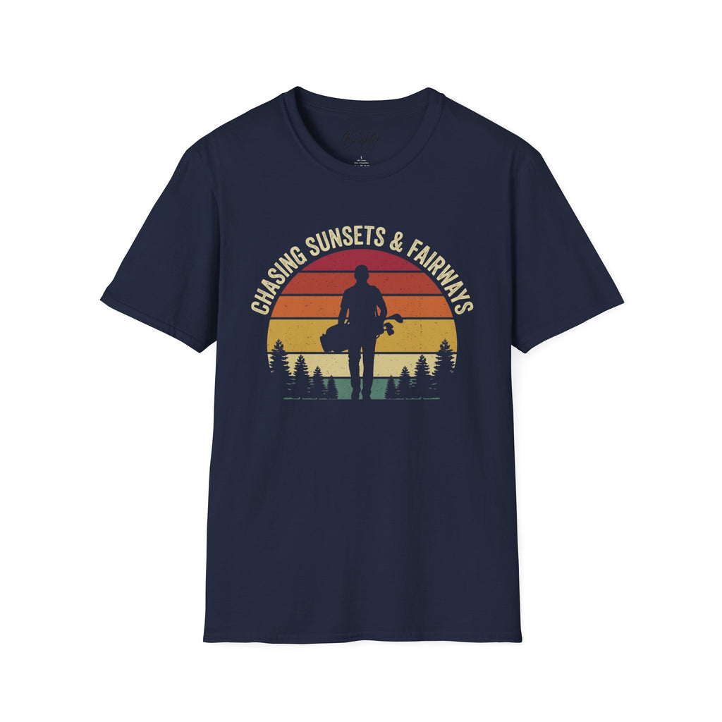 Chasing Sunsets And Fairways Golf T-Shirt
