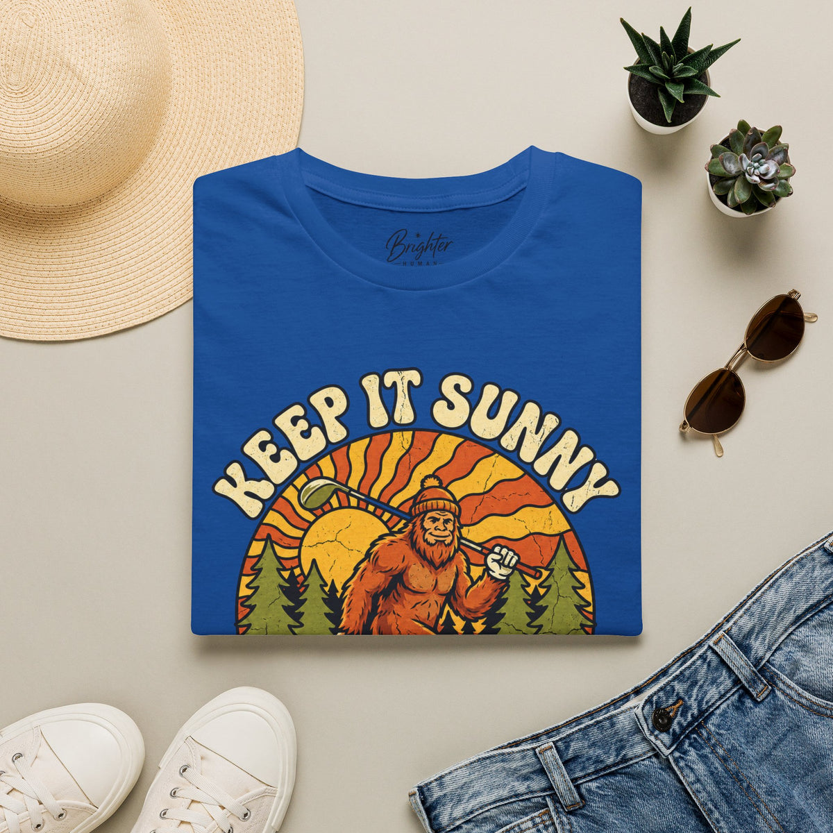 Keep It Sunny, Stay On Course Golf T-Shirt