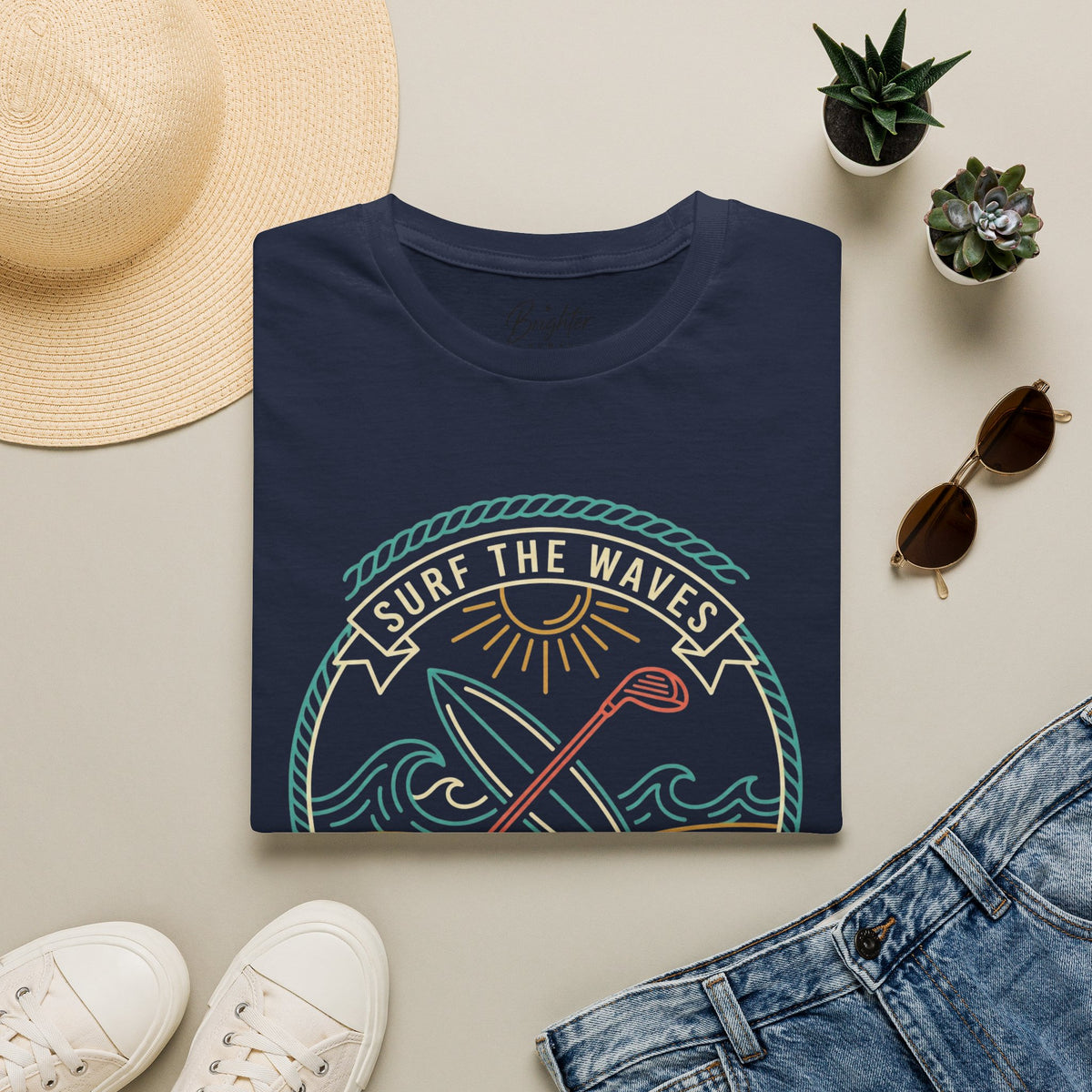 Surf The Waves, Hit The Ditches Golf T-Shirt