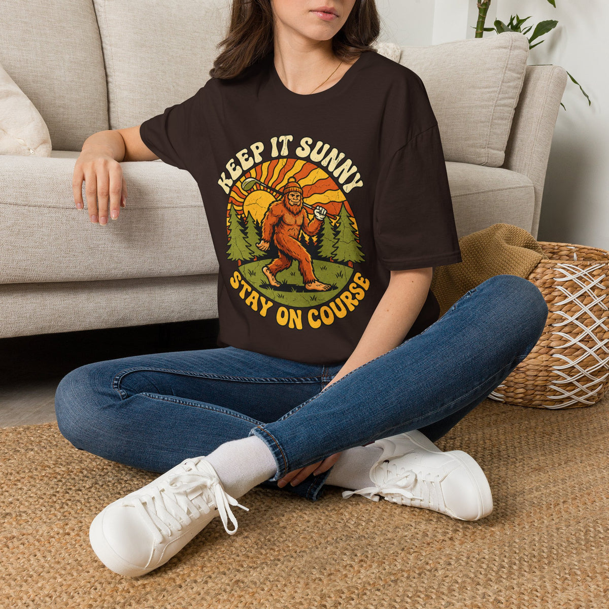 Keep It Sunny, Stay On Course Golf T-Shirt