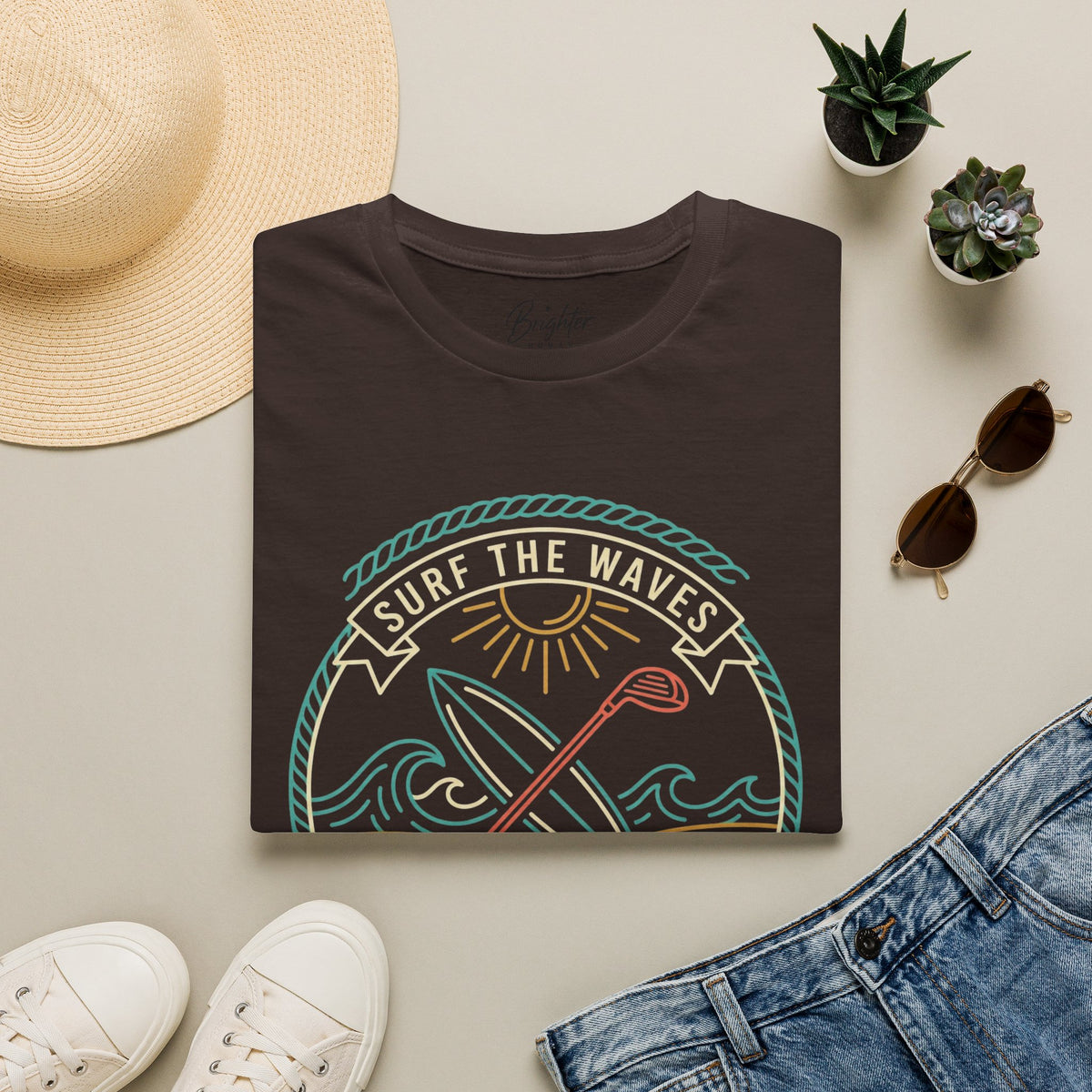 Surf The Waves, Hit The Ditches Golf T-Shirt