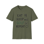 Eat, Sleep, Golf, Repeat Golf T-Shirt