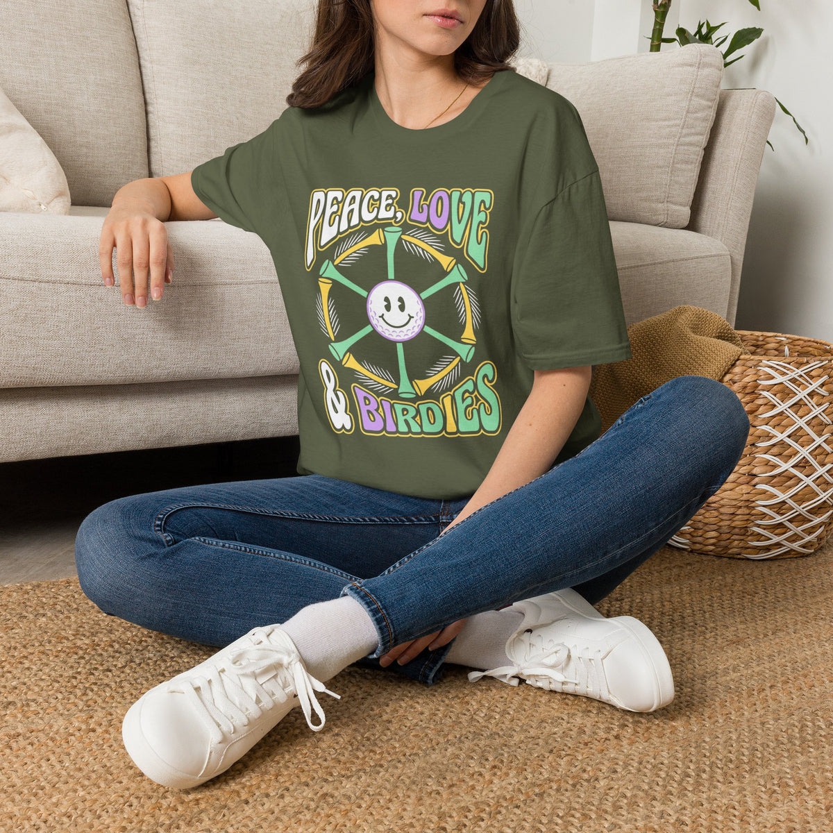 Peace, Love, and Birdies Golf T-Shirt