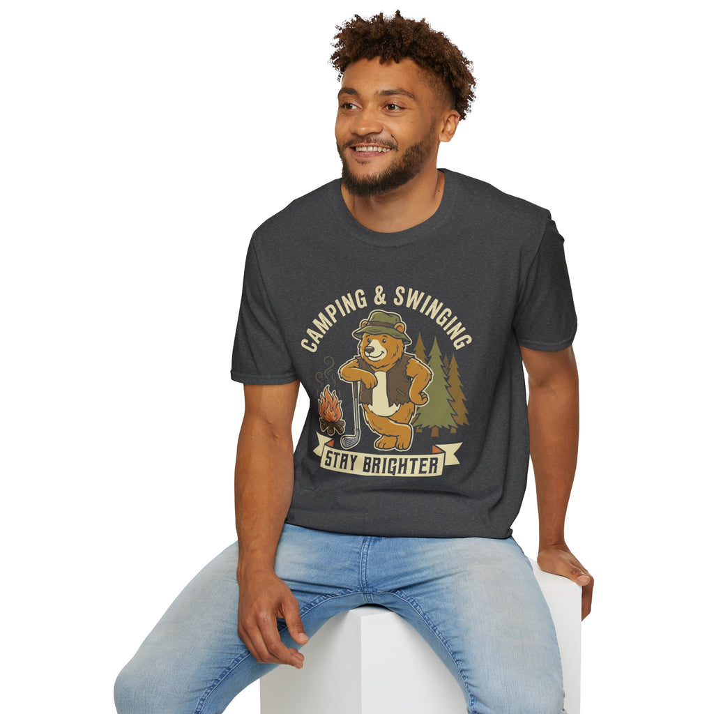 Camping And Swinging Golf T-Shirt