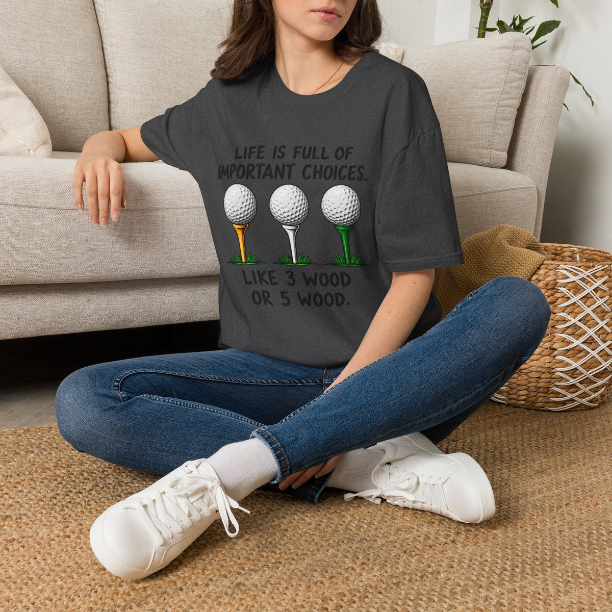 Life Is Full Of Important Choices Golf T-Shirt