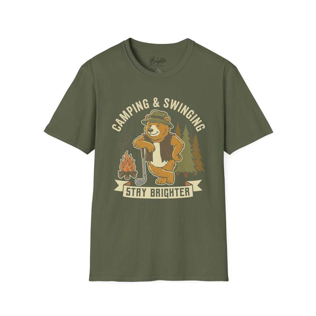 Camping And Swinging Golf T-Shirt