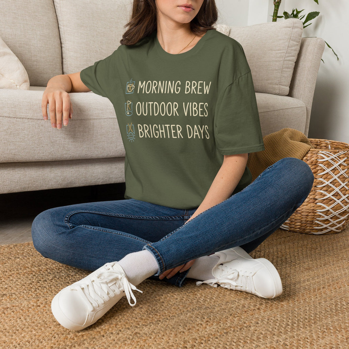 Morning Brew, Outdoor Vibes, Brighter Days Golf T-Shirt