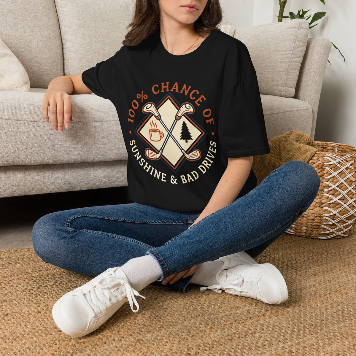 100% Chance of Sunshine And Bad Drives Golf T-Shirt