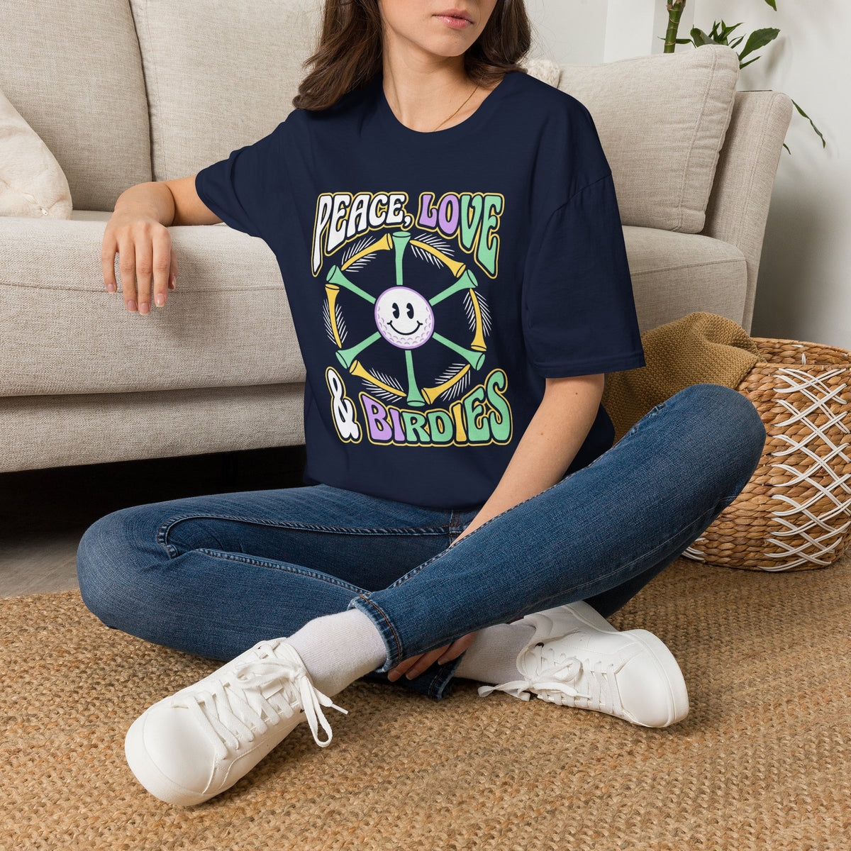 Peace, Love, and Birdies Golf T-Shirt