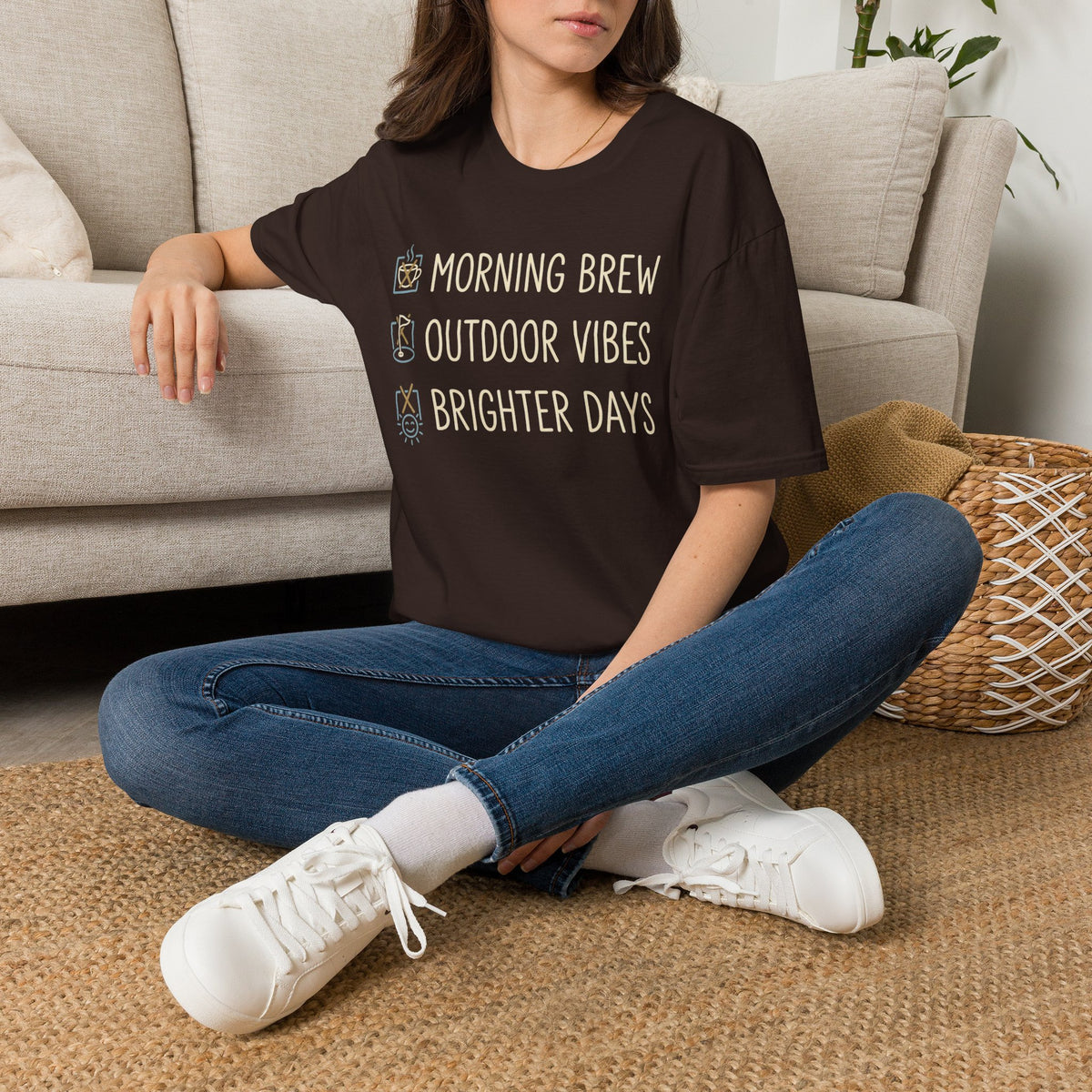 Morning Brew, Outdoor Vibes, Brighter Days Golf T-Shirt