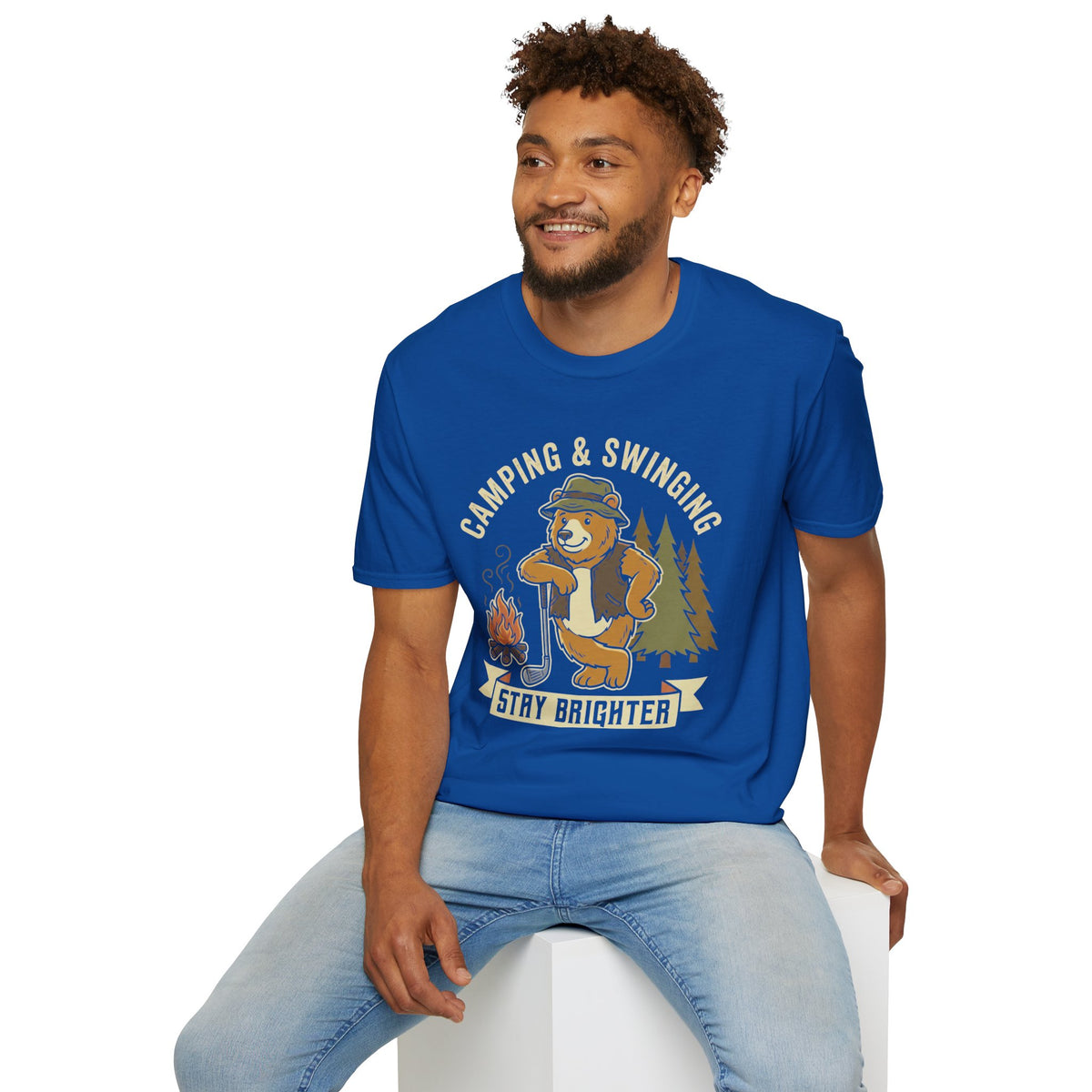 Camping And Swinging Golf T-Shirt