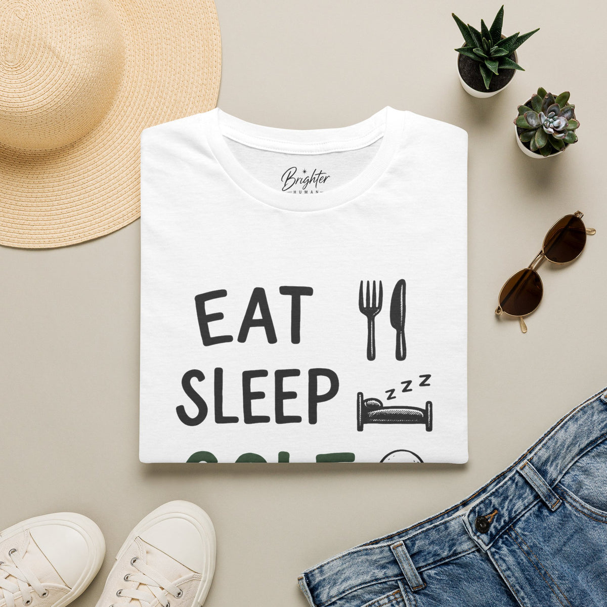 Eat, Sleep, Golf, Repeat Golf T-Shirt