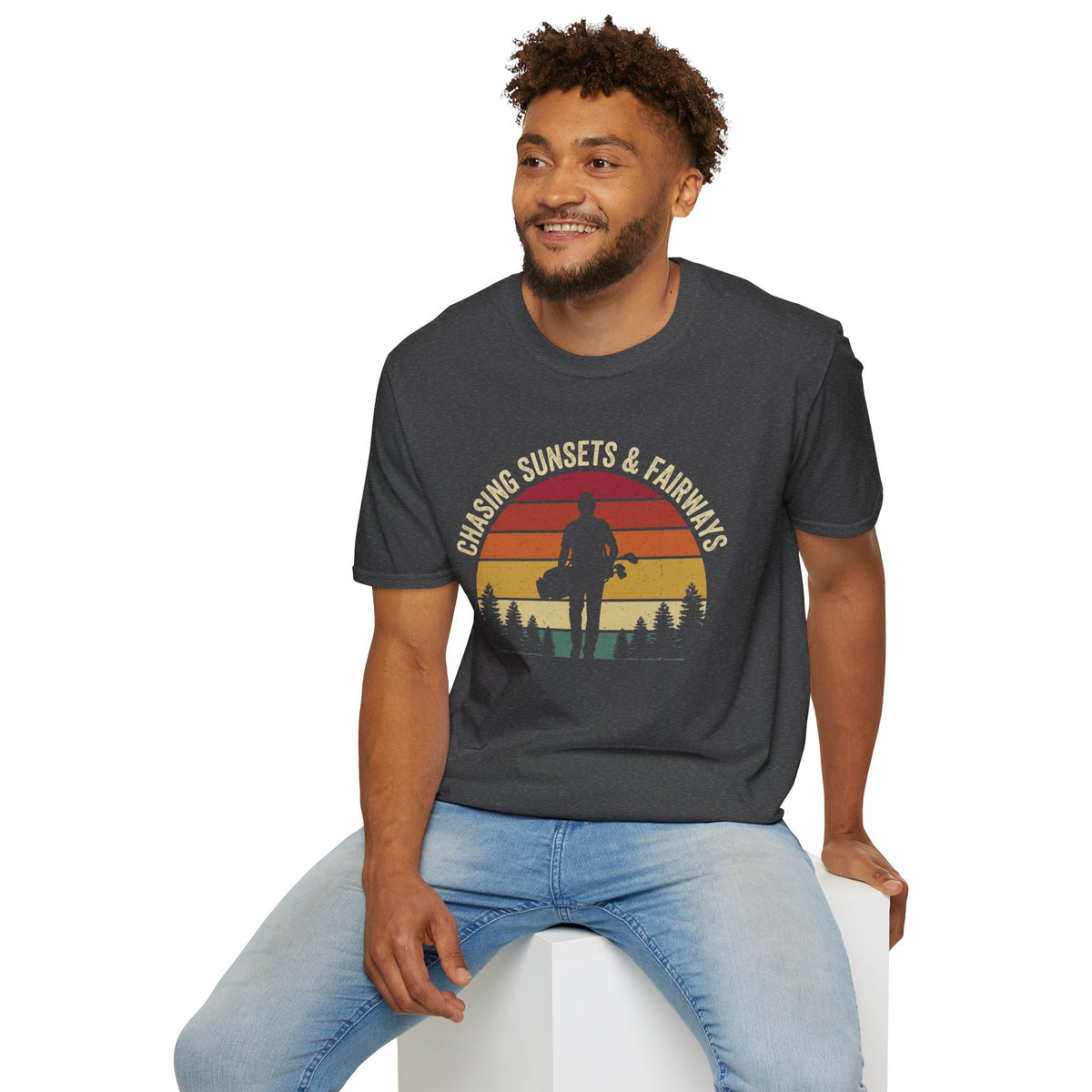 Chasing Sunsets And Fairways Golf T-Shirt